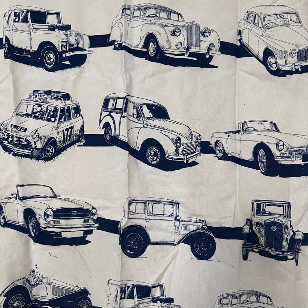 TEA TOWEL CARS NWT British Motor Centre tea towel Vintage English MINI C… - Picture 11 of 16